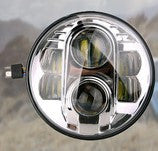 7" LED Headlight - 80W (Black/Chrome) - PAIR - Moto Lights Australia
