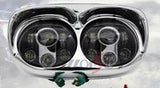 5.75'' LED Headlight - Harley Road Glide (Black/Chrome) - Moto Lights Australia