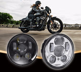 5.75" LED Headlight - 50W (Black/Chrome) - Moto Lights Australia